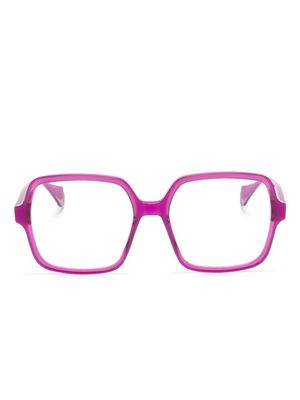 GIGI STUDIOS Vivid square-frame glasses - Pink