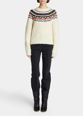 Gil Intarsia Wool-Blend Sweater