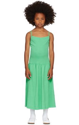 Gil Rodriguez Kids Green LaPointe Dropwaist Midi Dress