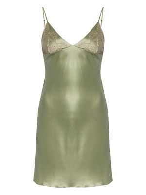 Gilda & Pearl Cocktail Hour silk slip dress - Green