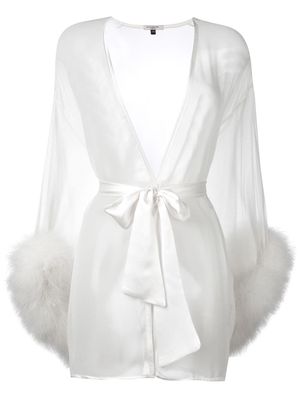 Gilda & Pearl Diana sheer silk robe - White