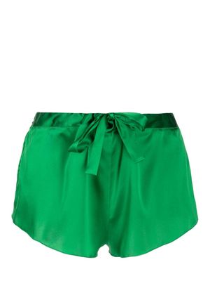 Gilda & Pearl drawstring silk shorts - Green