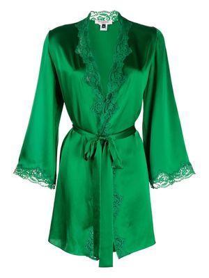 Gilda & Pearl Emeralds In My Boudoir silk robe - Green