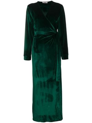 Gilda & Pearl long-length belted robe - Green