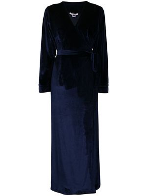 Gilda & Pearl Saratoga velvet robe - Blue