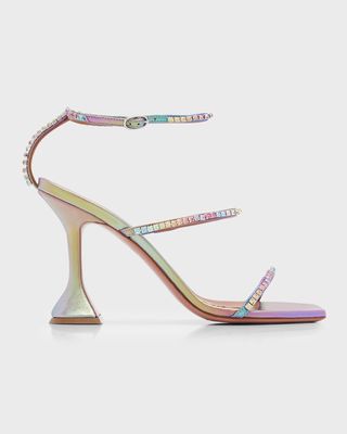 Gilda Unicorn Crystal Ankle-Strap Sandals