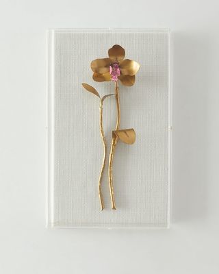 Gilded and Painted Orchid Study 2 Wall Decor