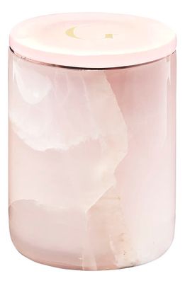 GILDED BODY Peach Scented Pink Onyx Marble Candle in Pink Marble