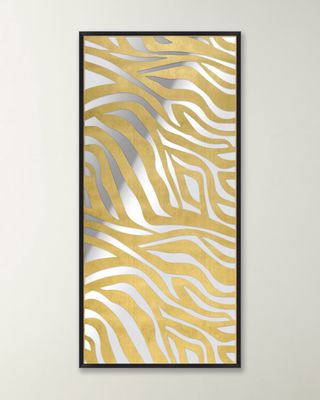 Gilded Gold Leaf Zebra Mirror