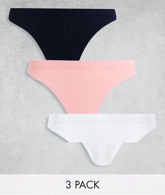 Gilly Hicks 3 pack basic rib brief in multi