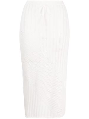 Gimaguas Bartola open-knit midi skirt - White