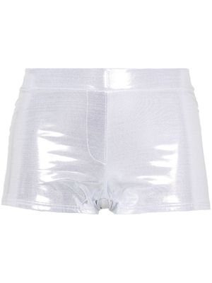 Gimaguas Chloe metallic-finish shorts - Silver