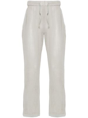 Gimaguas Diablo open-knit straight trousers - Grey