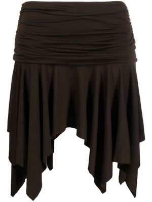 Gimaguas Disco asymmetric miniskirt - Brown