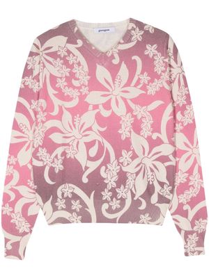 Gimaguas floral ombré cotton jumper - Pink