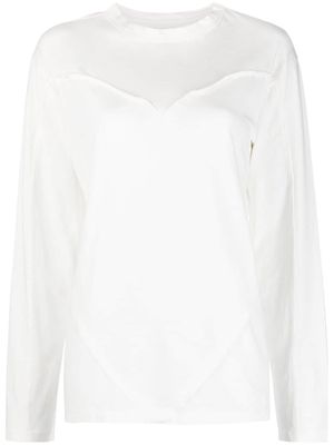 Gimaguas Heart exposed-seam cotton T-shirt - White