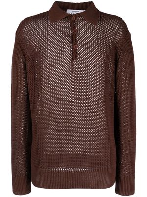 Gimaguas Lucero open-knit polo shirt - Brown