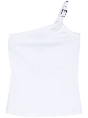 Gimaguas one-shoulder ribbed top - White