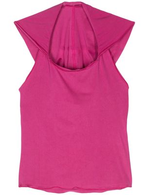 Gimaguas Salsa open-back hodded top - Pink