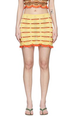 Gimaguas SSENSE Exclusive Yellow Mini Skirt