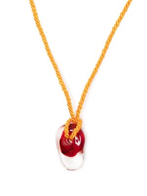 Gimaguas statement-pendant rope-chain necklace - Red
