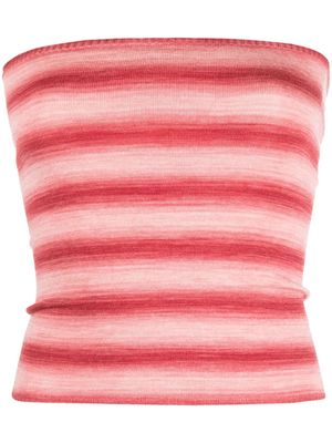 Gimaguas strapless striped knit top - Red