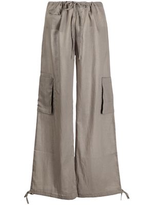 Gimaguas Tuva drawstring-waist cotton trousers - Brown