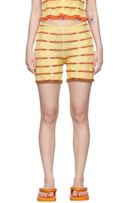 Gimaguas Yellow Viscose Shorts