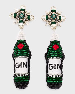 Gin Bottle Drop Earrings