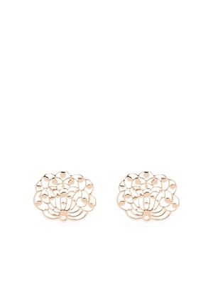GINETTE NY 18kt rose gold Lotus stud earrings