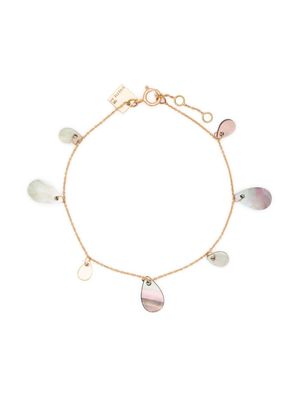 GINETTE NY 18kt rose gold mother of pearl charm bracelet