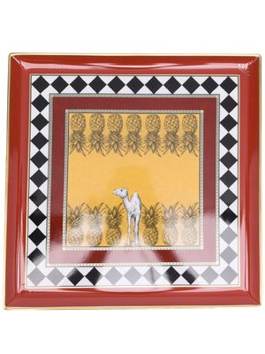 GINORI 1735 Camel-print squared plate