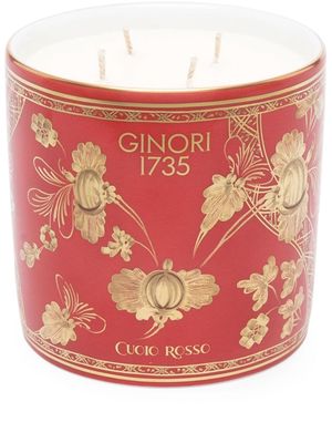 GINORI 1735 large porcelain scented candle - Red