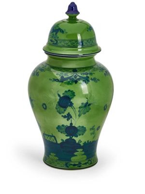 GINORI 1735 large Potiche porcelain vase - Green