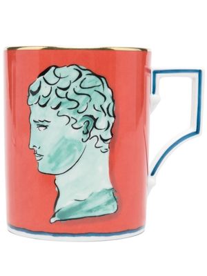 GINORI 1735 Neptune-print mug - Red