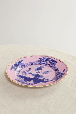 GINORI 1735 - Oriente Italiano 21cm Gold-plated Porcelain Dessert Plate - Pink