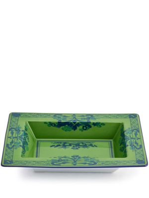 GINORI 1735 patterned porcelain change tray - Green