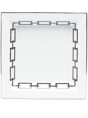 GINORI 1735 square-shape ceramic tray - White