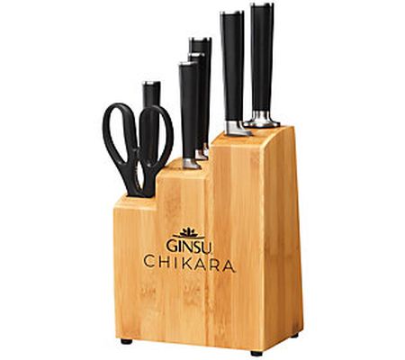 Ginsu Chikara 8-Piece Set Bamboo Block Knife Se t