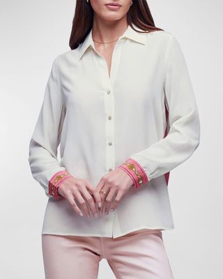 Gio Button-Front Blouse