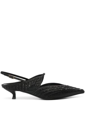 Giorgio Armani 35mm bead-embellished pumps - Black