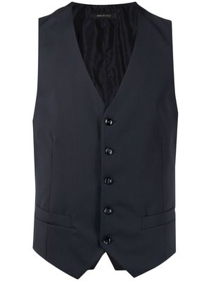 Giorgio Armani adjustable V-neck waistcoat - Blue
