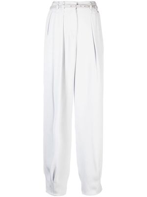 Giorgio Armani belted tapered trousers - Neutrals