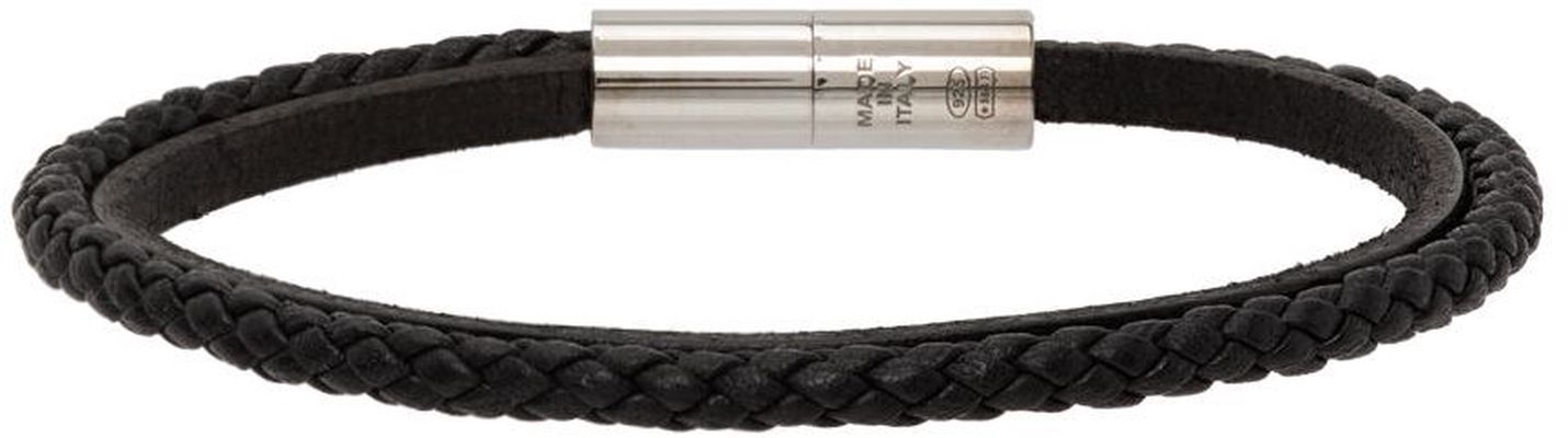 Giorgio Armani Black Leather Bracelet