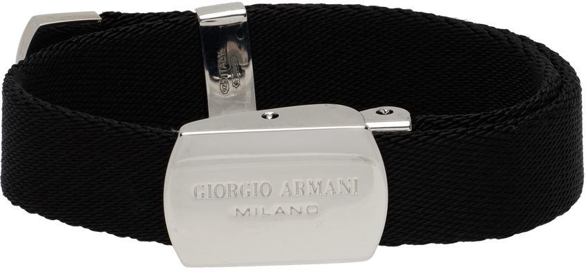 Giorgio Armani Black Ribbon Bracelet