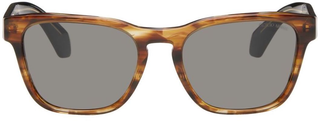 Giorgio Armani Brown Rectangle Sunglasses