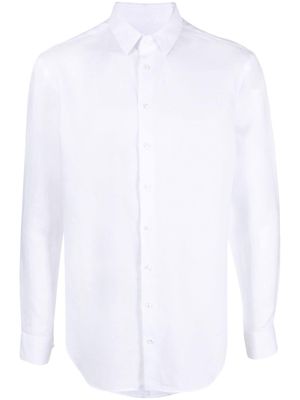 Giorgio Armani button-up linen shirt - White