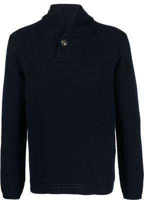 Giorgio Armani buttoned cashmere jumper - Blue