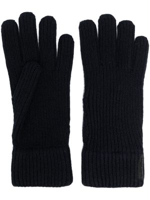 Giorgio Armani cashmere knitted gloves - Blue