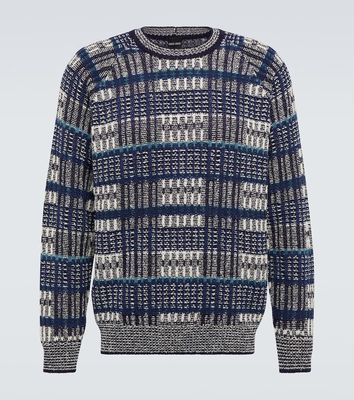 Giorgio Armani Checked cotton-blend sweater
